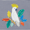 Navy Blue Stripe/Cockatoo
