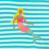 Sea Moss Mini Stripe/Mermaids