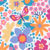 White Retro Floral