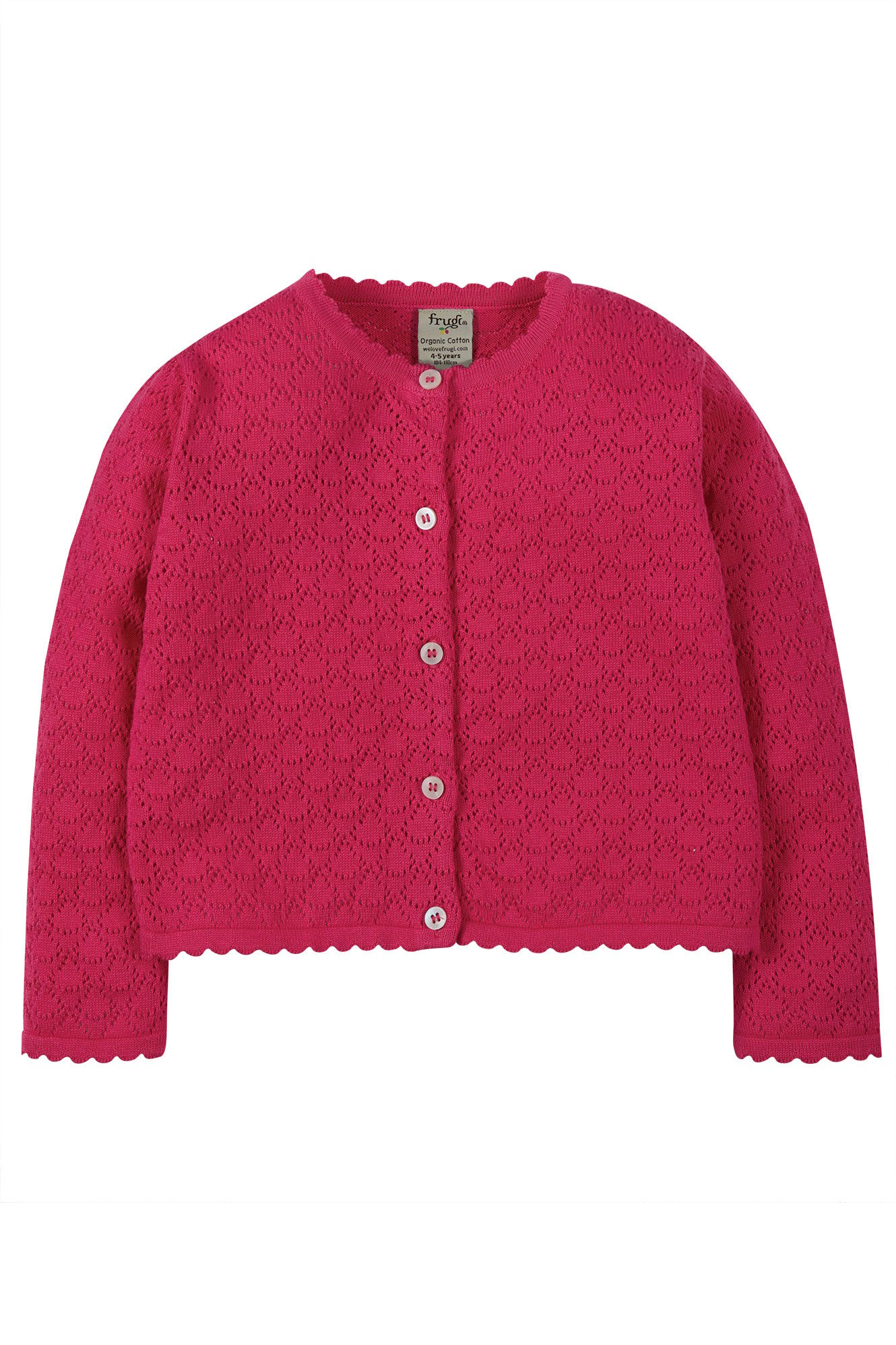 Pea Pointelle Cardigan