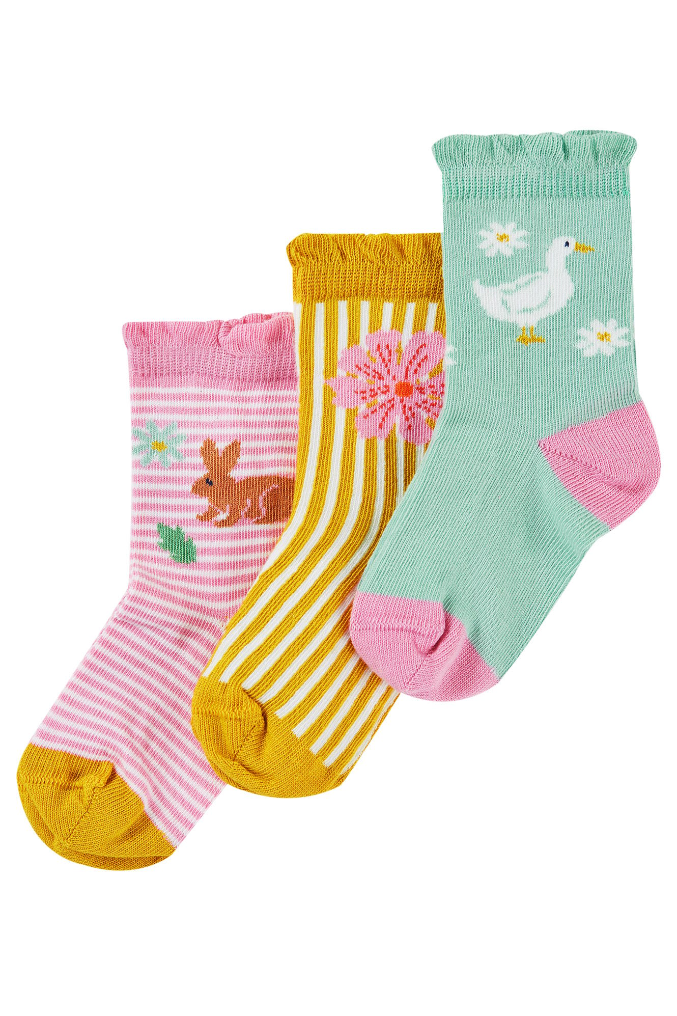 3er-Pack Freya Rüschensocken