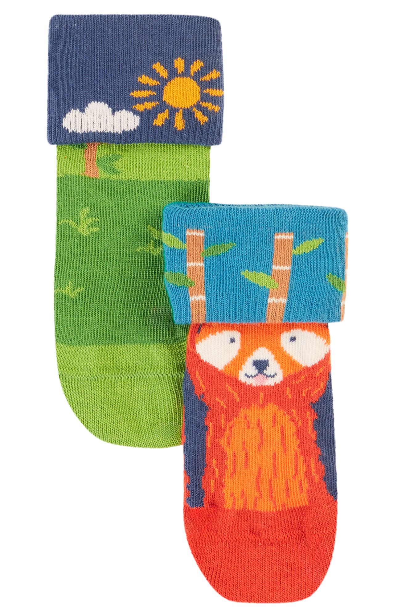 2er-Pack Socken mit verspielten Umschlagbündchen