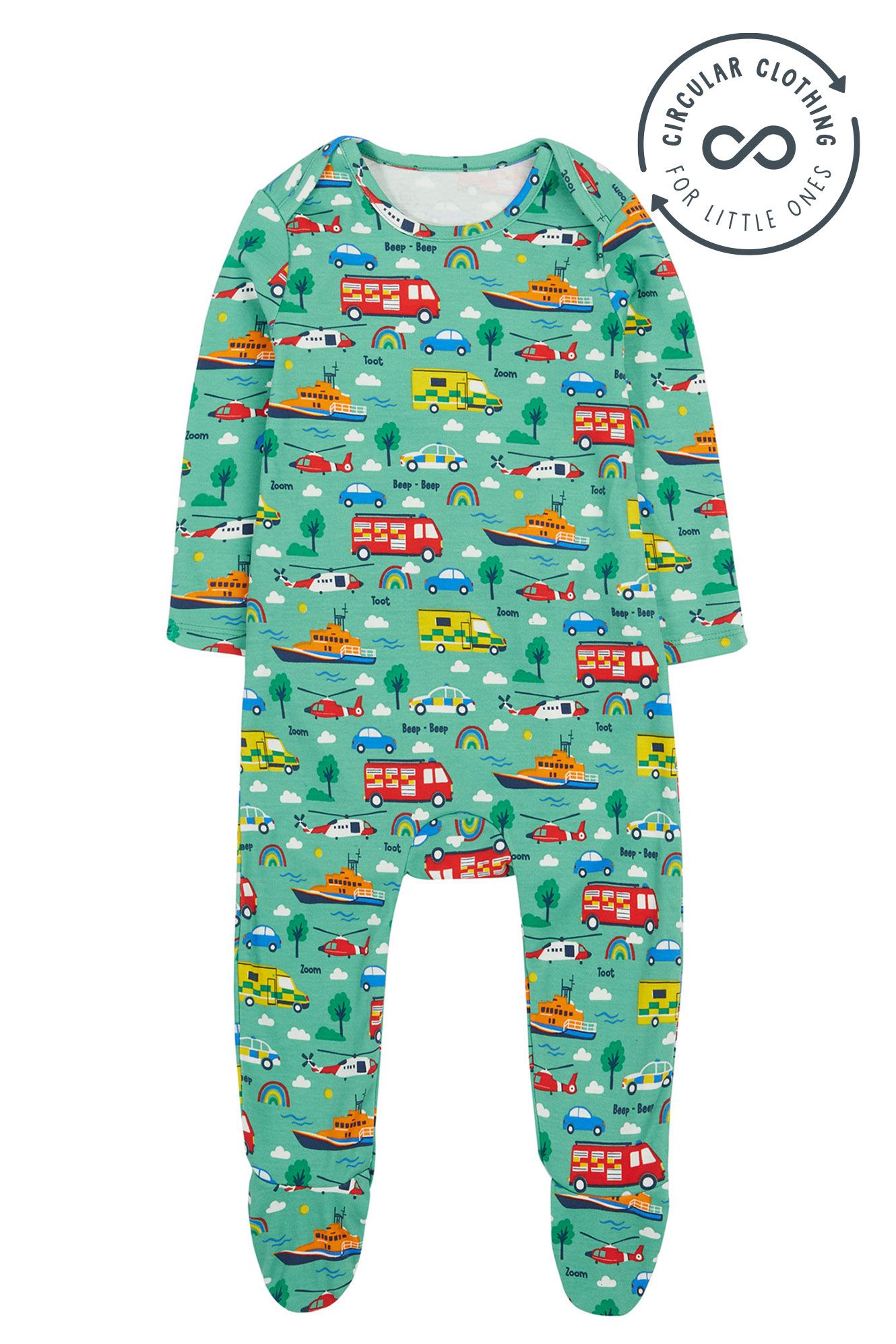 Einfach anzuziehender bedruckter Babygrow