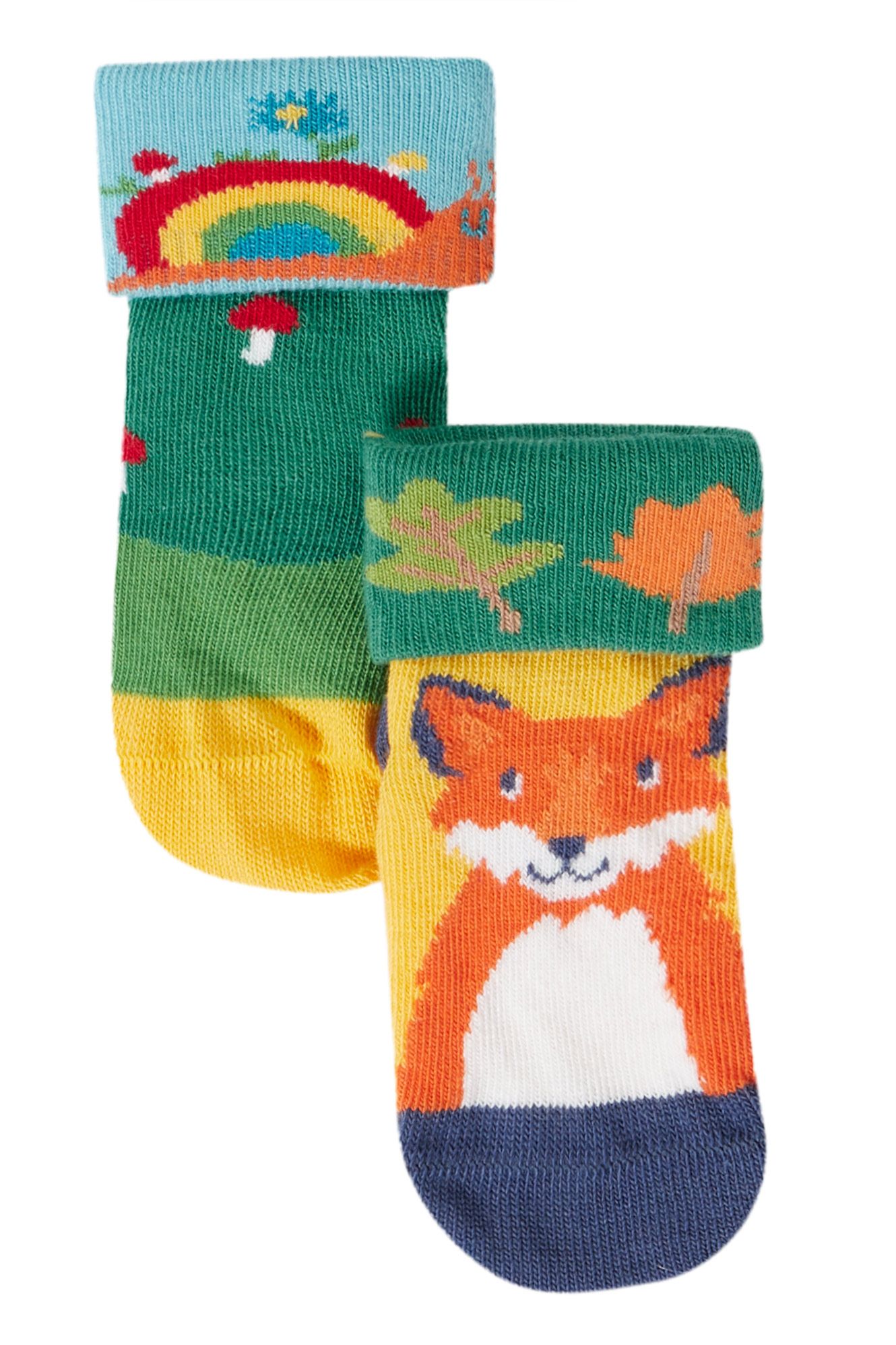 Fun Fold Over Socks 2 pack