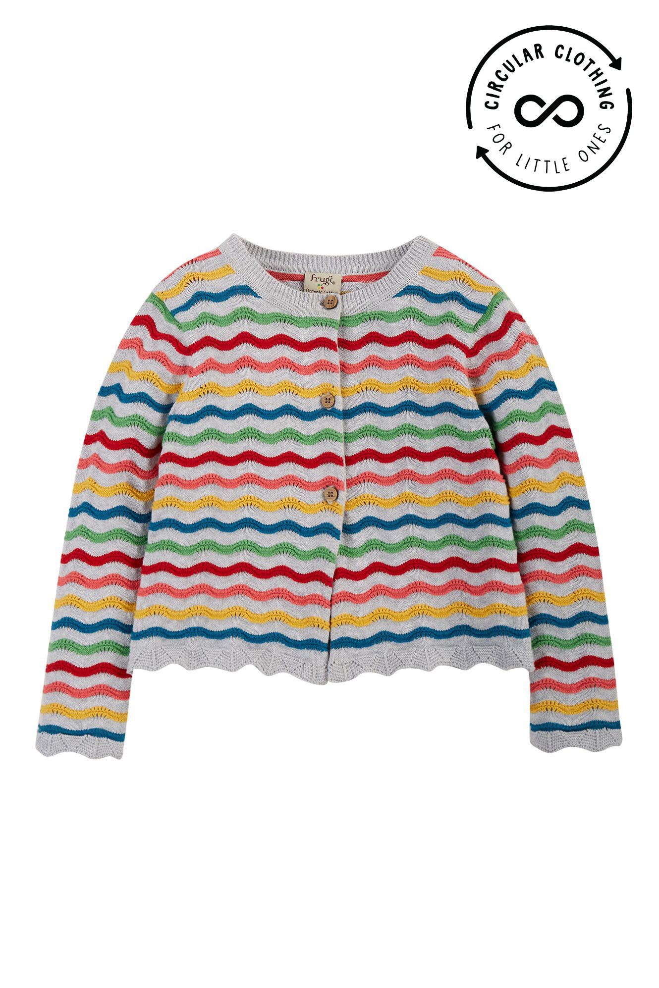 Rainbow Strickjacke aus Pointelle